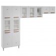 Cozinha de Aço Compacta Mirage New 5 Vidros 3 Peças Branco - Telasul