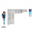 Cozinha de Aço Compacta Mirage New 5 Vidros 3 Peças Branco - Telasul