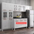 Cozinha de Aço Compacta Mirage New 5 Vidros 3 Peças Branco - Telasul