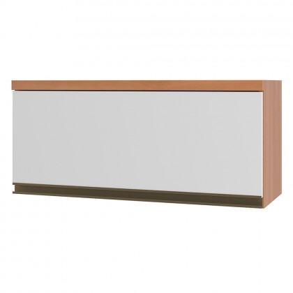 Armário Macadâmia 800mm 1 Porta Basculante Freijó/Branco - Telasul