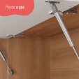 Armário Macadâmia 800mm 1 Porta Basculante Freijó/Branco - Telasul