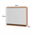 Armário Macadâmia 800mm 2 Portas Freijó/Branco - Telasul