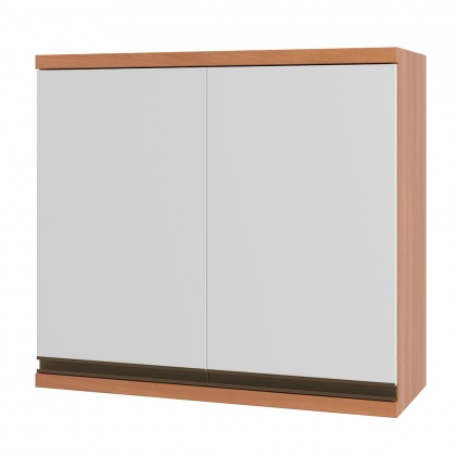 Armário Macadâmia 800mm 2 Portas Freijó/Branco - Telasul