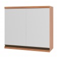 Armário Macadâmia 800mm 2 Portas Freijó/Branco - Telasul
