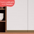 Armário Macadâmia 800mm 2 Portas Freijó/Branco - Telasul