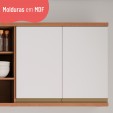 Armário Macadâmia 800mm 2 Portas Freijó/Branco - Telasul