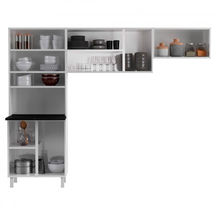Cozinha de Aço Compacta Mirage 3 Peças Branco - Telasul