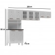 Cozinha de Aço Compacta Mirage 3 Peças Branco - Telasul