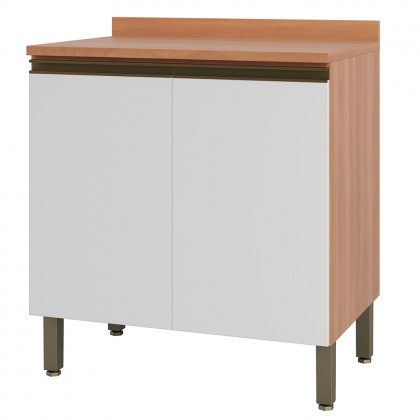 Balcão Macadâmia 800mm com Tampo 2 Portas Freijó/Branco - Telasul