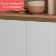 Balcão Macadâmia 800mm com Tampo 2 Portas Freijó/Branco - Telasul