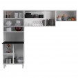 Cozinha de Aço Compacta Mirage 3 Peças Branco/Preto - Telasul