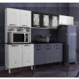 Cozinha de Aço Compacta Mirage 3 Peças Branco/Preto - Telasul