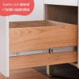 Balcão Macadâmia 1200mm 2 Portas 3 Gavetas Freijó/Branco - Telasul