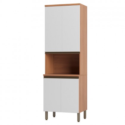 Paneleiro Macadâmia 70cm para Micro 4 Portas Freijó/Branco - Telasul