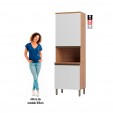 Paneleiro Macadâmia 70cm para Micro 4 Portas Freijó/Branco - Telasul