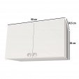 Armário Aéreo Multiuso âmbar 2 Portas Branco - Telasul