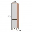 Paneleiro de Cozinha Macadâmia 40cm 2 Portas Freijó/Branco - Telasul