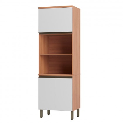 Paneleiro Torre Quente Macadâmia 70cm para Micro e Forno Freijó/Branco - Telasul
