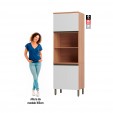 Paneleiro Torre Quente Macadâmia 70cm para Micro e Forno Freijó/Branco - Telasul