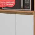 Paneleiro Torre Quente Macadâmia 70cm para Micro e Forno Freijó/Branco - Telasul