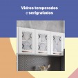 Cozinha Aço Completa Mirage New 3vidros C/Balcão Branco - Telasul