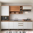 Cozinha Completa Macadâmia C/ Balcão de Pia Freijó/Branco - Telasul