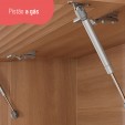 Cozinha Completa Macadâmia Torre Quente e Balcão P/ Pia Freijó/Branco - Telasul