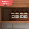 Cozinha Completa Macadâmia Torre Quente e Balcão P/ Pia Freijó/Branco - Telasul