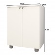 Balcão Multiuso âmbar com Tampo 2 Portas Branco - Telasul
