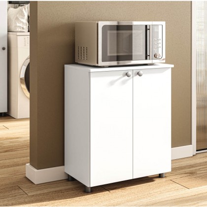Balcão Multiuso âmbar com Tampo 2 Portas Branco - Telasul