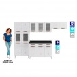Cozinha Aço Completa Mirage New 5 Vidros C/Balcão Branco - Telasul