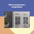 Cozinha Aço Completa Mirage New 5 Vidros C/Balcão Branco - Telasul