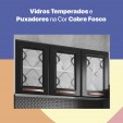 Cozinha Aço Completa Mirage New 5 Vidros C/Balcão Branco/Preto - Telasul