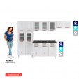 Cozinha Aço Completa Mirage New C/ Balcão P/ Pia Branco - Telasul