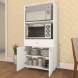 Armário de Cozinha Paneleiro âmbar 2 Portas 1 Gaveta Branco - Telasul