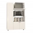 Armário de Cozinha Multiuso âmbar 3 Portas Forno e Micro Branco - Telasul