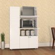 Armário de Cozinha Multiuso âmbar 3 Portas Forno e Micro Branco - Telasul