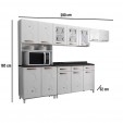 Cozinha de Aço Completa Mirage com Balcão Branco - Telasul