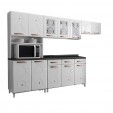 Cozinha de Aço Completa Mirage com Balcão Branco - Telasul