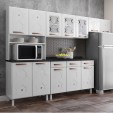 Cozinha de Aço Completa Mirage com Balcão Branco - Telasul