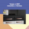 Cozinha de Aço Completa Mirage com Balcão Branco/Preto - Telasul
