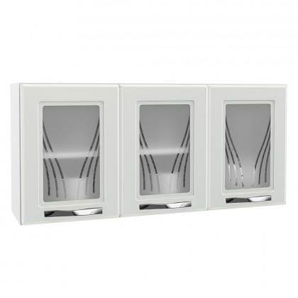 Armário de Cozinha Aéreo Triplo Star New Branco - Telasul