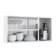 Armário de Cozinha Aéreo Triplo Star New Branco/Preto - Telasul
