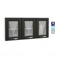 Armário de Cozinha Aéreo Triplo Star New Branco/Preto - Telasul