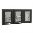 Armário de Cozinha Aéreo Triplo Star New Branco/Preto - Telasul