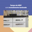 Balcão de Cozinha de Aço Triplo Star New C/ Tampo Branco - Telasul