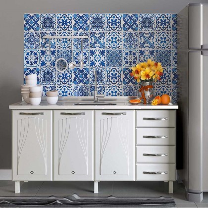 Balcão de Cozinha de Aço Star New S/Tampo P/ Pia Branco - Telasul