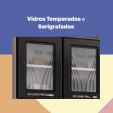 Armário de Cozinha de Aço Kit Triplo Star New Branco/Preto - Telasul