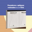 Armário de Cozinha de Aço Kit Triplo Star New Branco/Preto - Telasul