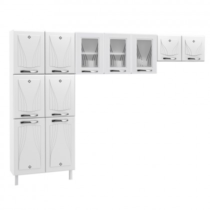 Cozinha de Aço Compacta Star New 3 Peças Branco - Telasul